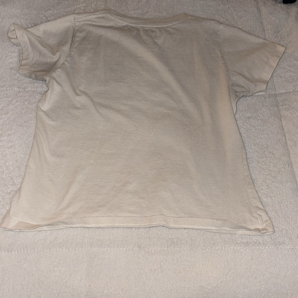 White and Navy 28 Brandy Melville Tee - Picture 3 of 3